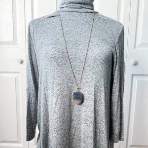 American Eagle Grey Mock Neck Dress